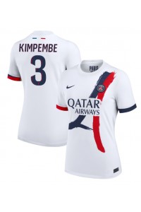 Paris Saint-Germain Presnel Kimpembe #3 Fotballdrakt Borte Klær Dame 2024-25 Korte ermer